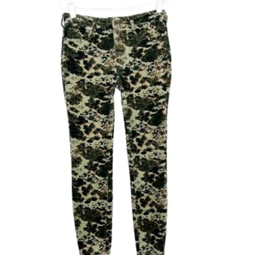 Pilcro Anthropologie 26 Petite High Rise Skinny Corduroy Camo Pants Camouflage